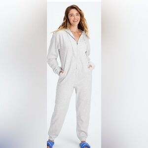 Fabletics Heather Gray Zip-Up Hoodie